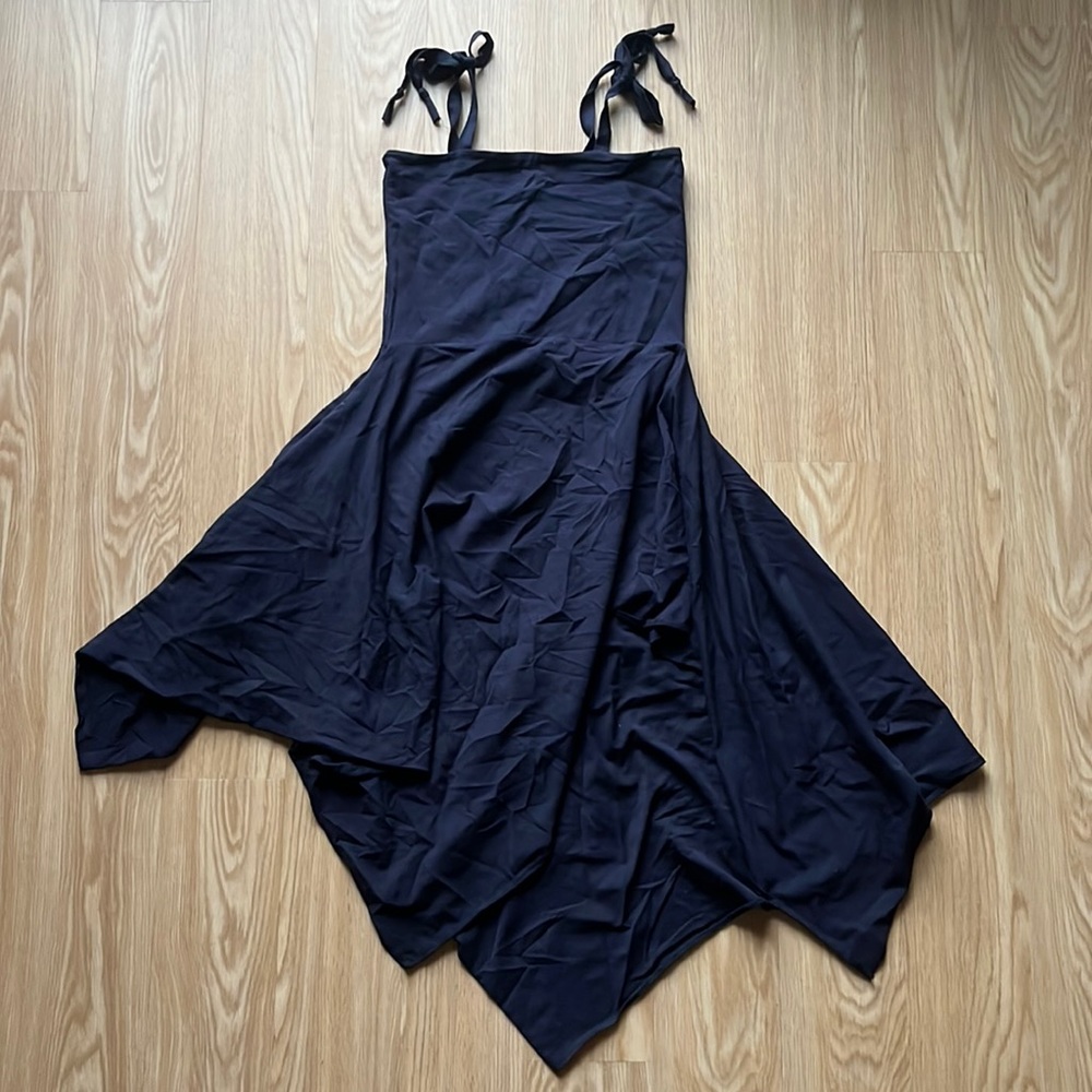 THREADED INTENTION Handmade Slow Fashion Fairy Dress, Black/Navy XS